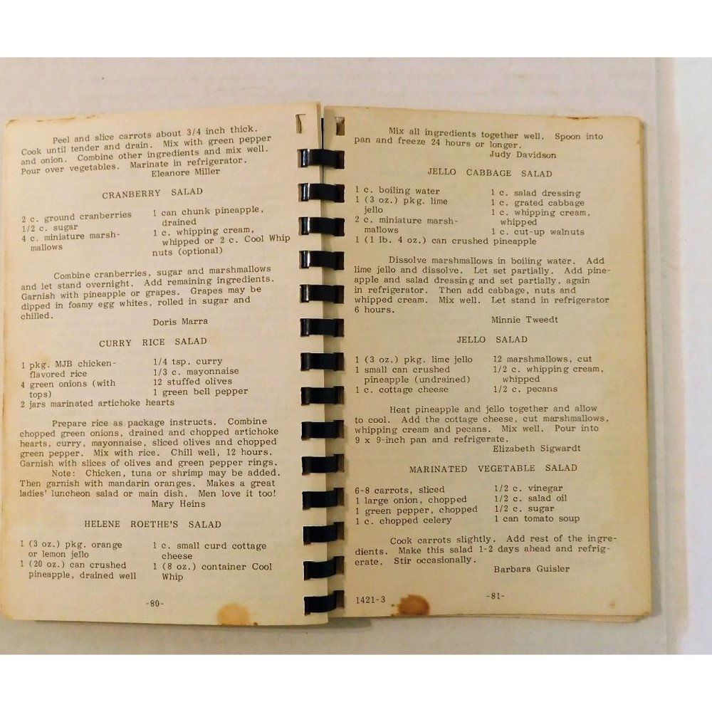 Our Favorite Recipes Cookbook Lutheran Womens Guild Milwaukie 1983 Spiral - Picture 10 of 11